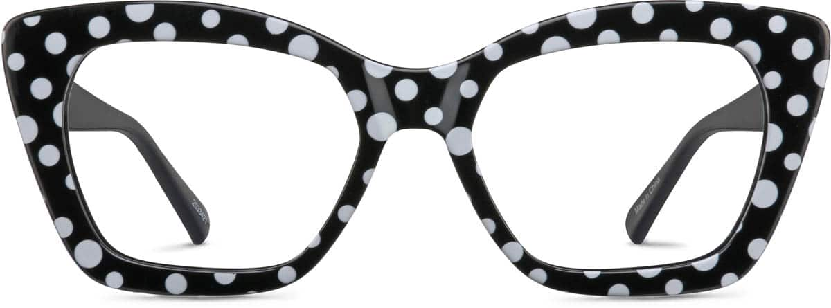 Front view of Square Glasses 2033421 in Black