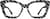 Front view of Square Glasses 2033421 in Black thumbnail