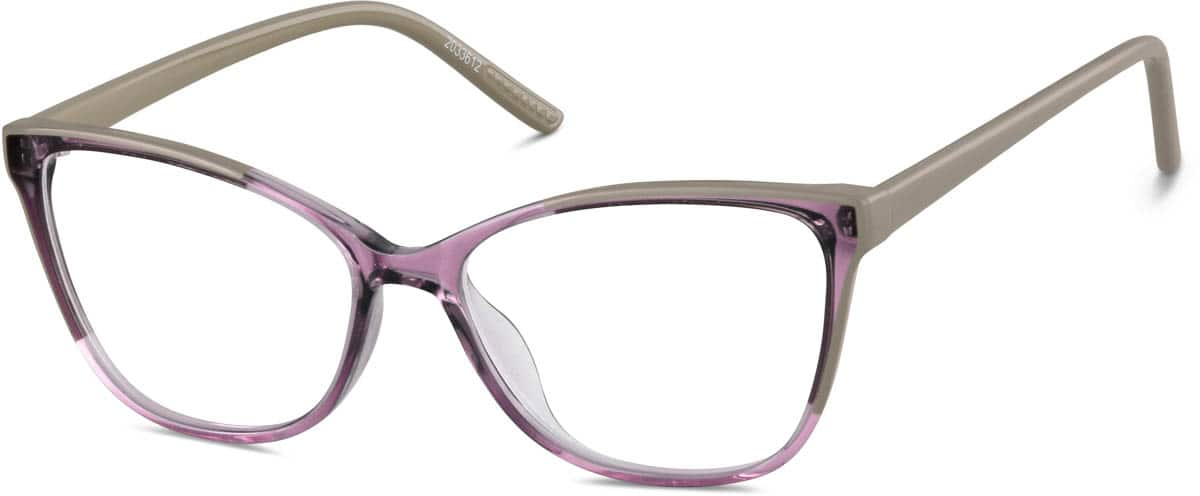 Angle view of Cat-Eye Glasses 2033612 in Grey