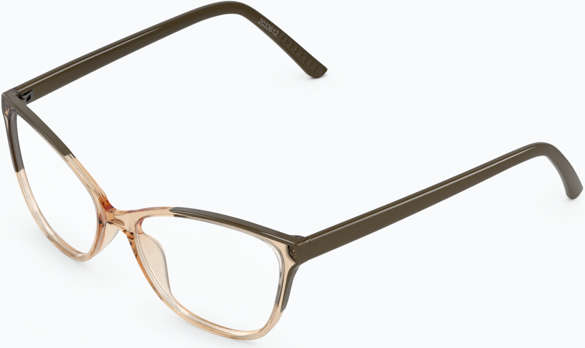Angle view of Cat-Eye Glasses 2033615 in Brown thumbnail