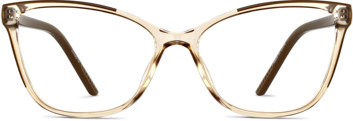 Front view of Cat-Eye Glasses 2033615 in Brown