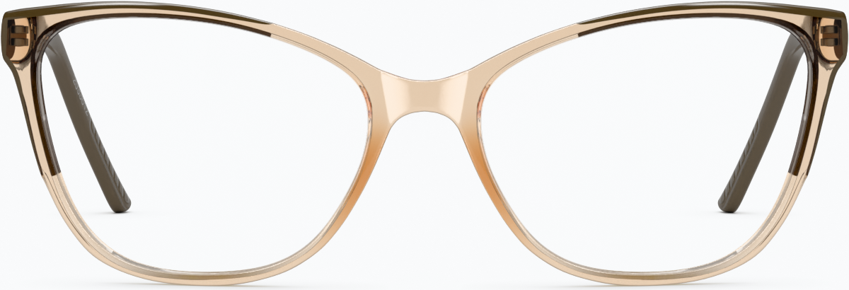 Front view of Cat-Eye Glasses 2033615 in Brown thumbnail