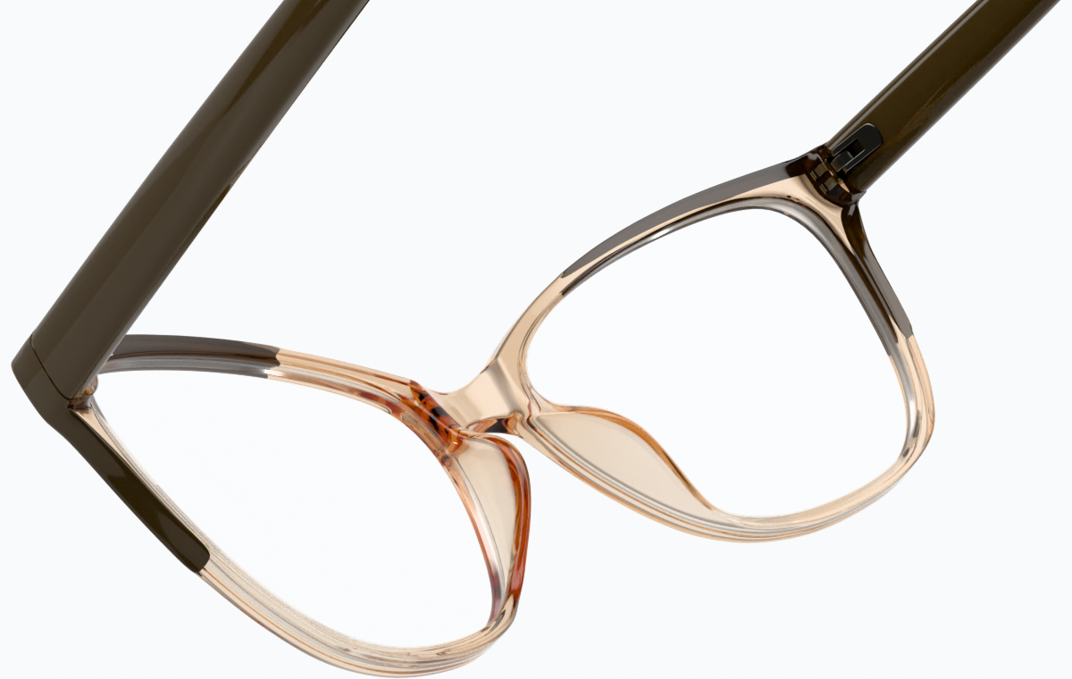 See-through view of Cat-Eye Glasses 2033615 in Brown thumbnail