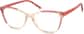 Angle view of Cat-Eye Glasses 2033618 in Red thumbnail