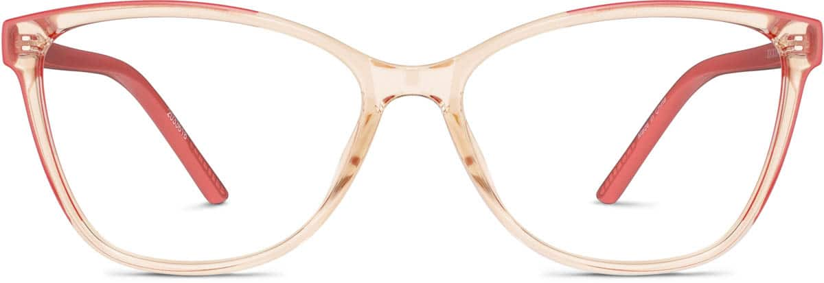 Front view of Cat-Eye Glasses 2033618 in Red