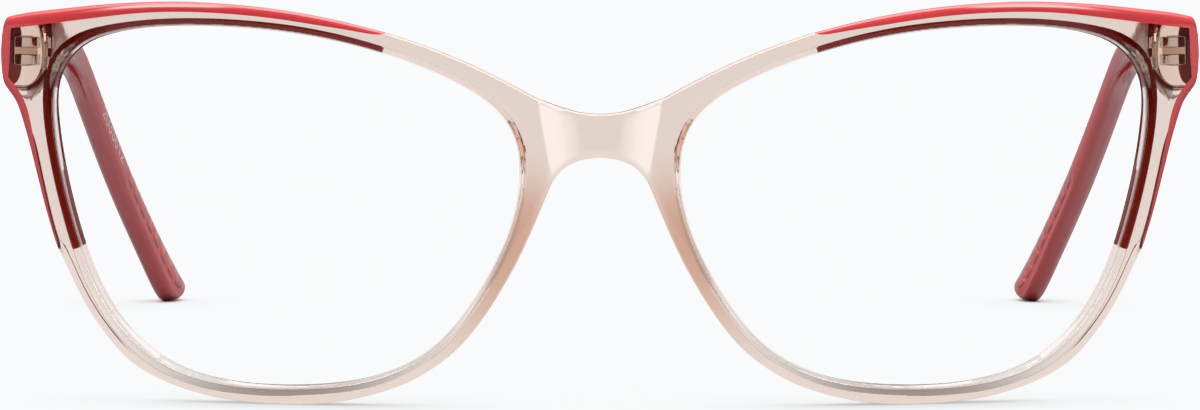 Front view of Cat-Eye Glasses 2033618 in Red thumbnail