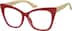 Cat-Eye Glasses 2033918 in Red