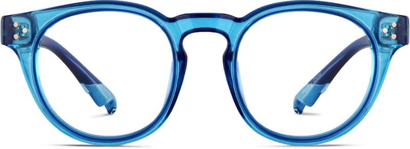 Blue Kids' Round Glasses