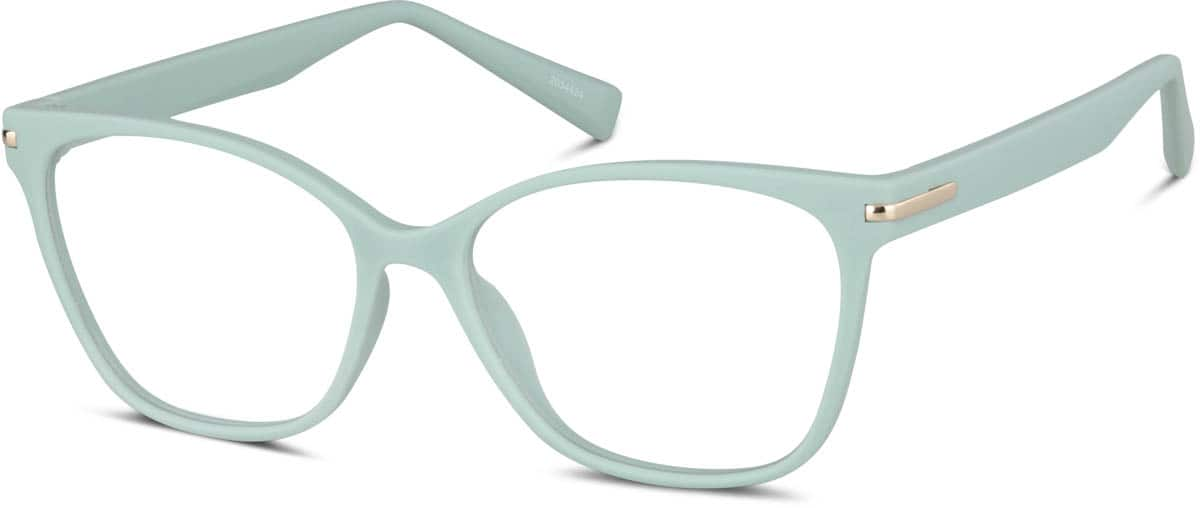 Angle view of Square Glasses 2034424 in Green