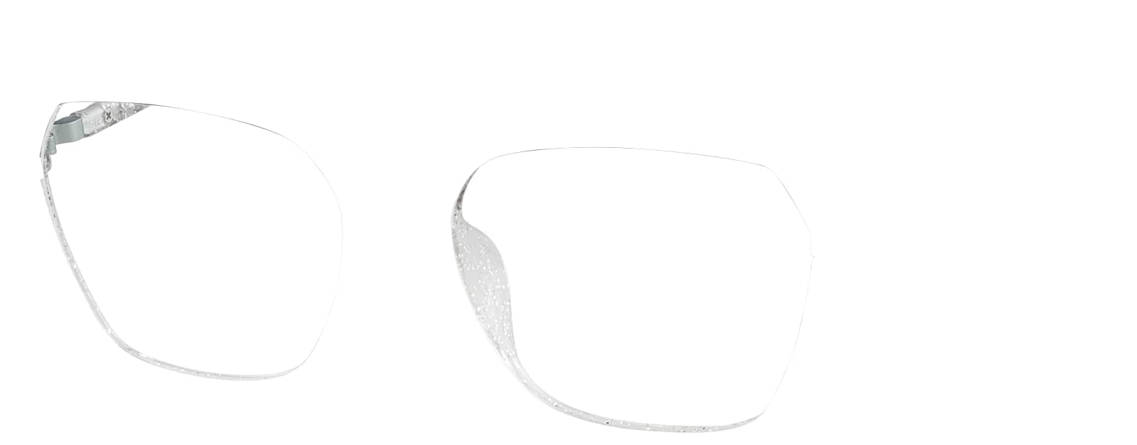 Angle view of Geometric Glasses 2034612 in Gray Glitter