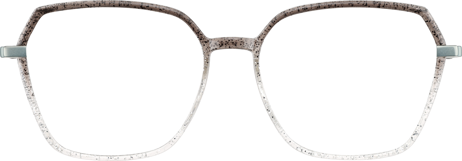 Front view of Geometric Glasses 2034612 in Gray Glitter