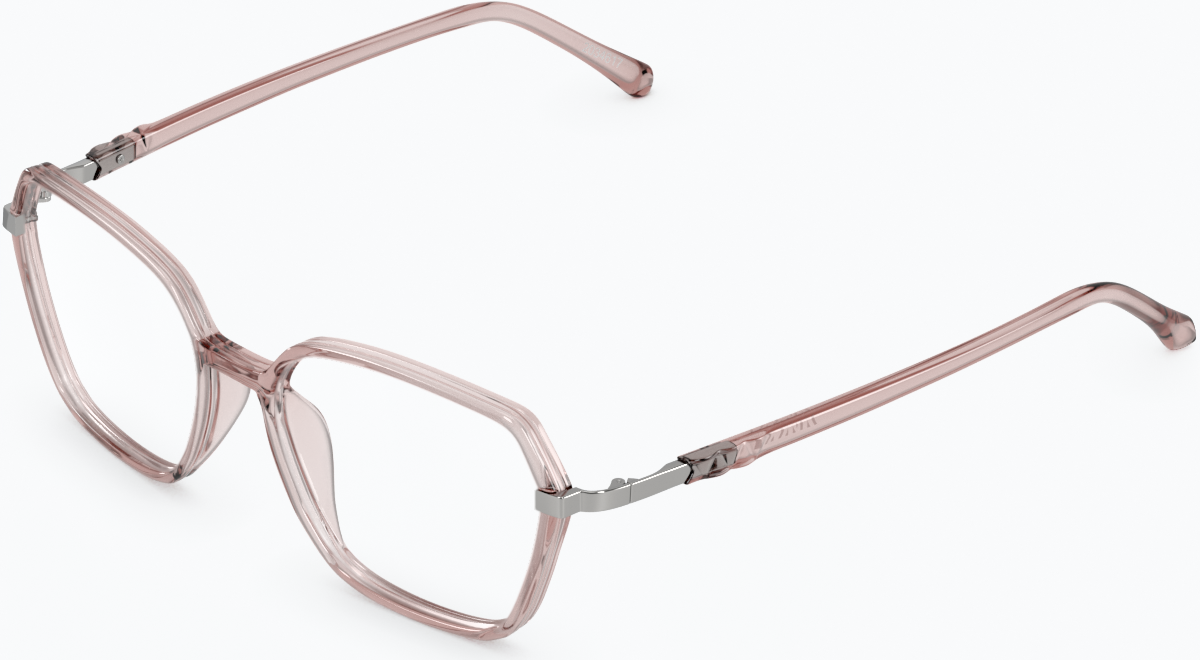 Angle view of Geometric Glasses 2034617 in Mulberry thumbnail