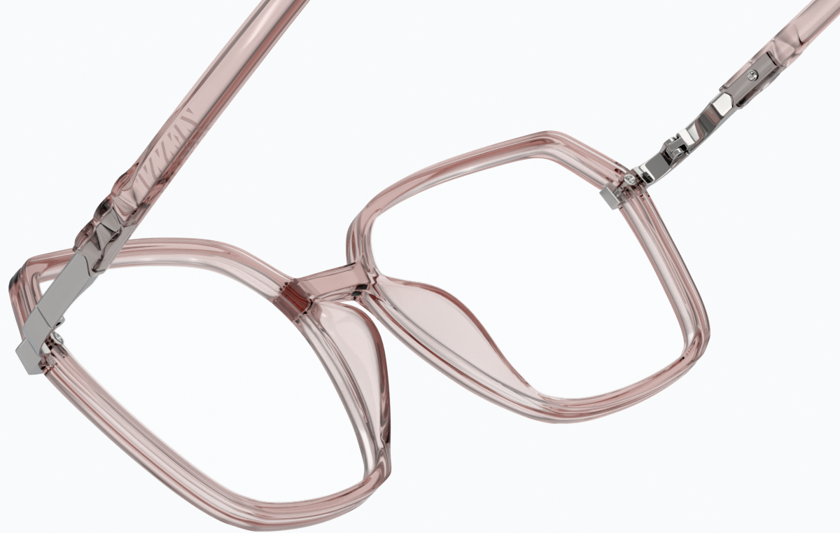 See-through view of Geometric Glasses 2034617 in Mulberry thumbnail