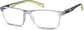 Angle view of Rectangle Glasses 2035012 in Grey thumbnail