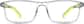 Front view of Rectangle Glasses 2035012 in Grey thumbnail