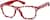 Angle view of Kids' Square Glasses 2035118 in Red thumbnail