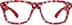 Kids' Square Glasses 2035118 in Red