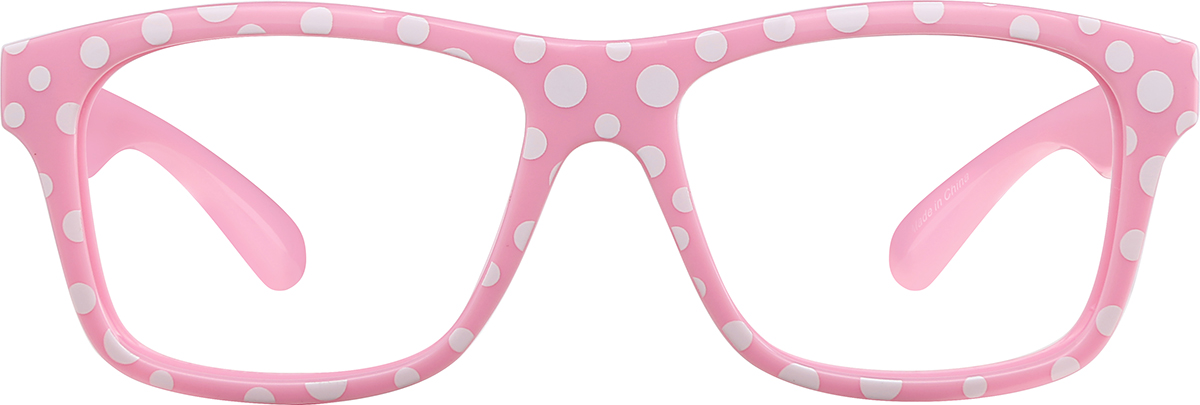 Pink Kids' Square Glasses