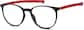 Angle view of Kids' Round Adjustable Glasses 2035421 in Black thumbnail