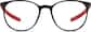 Front view of Kids' Round Adjustable Glasses 2035421 in Black thumbnail