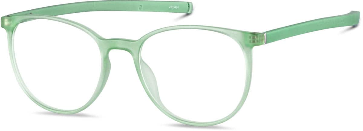 Angle view of Kids' Round Adjustable Glasses 2035424 in Green