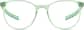 Front view of Kids' Round Adjustable Glasses 2035424 in Green thumbnail