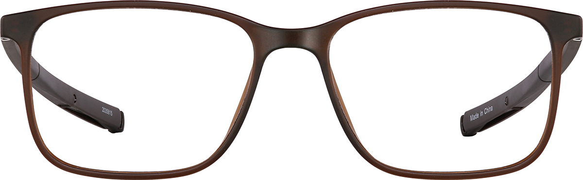 Brown Kids' Rectangle Adjustable Glasses