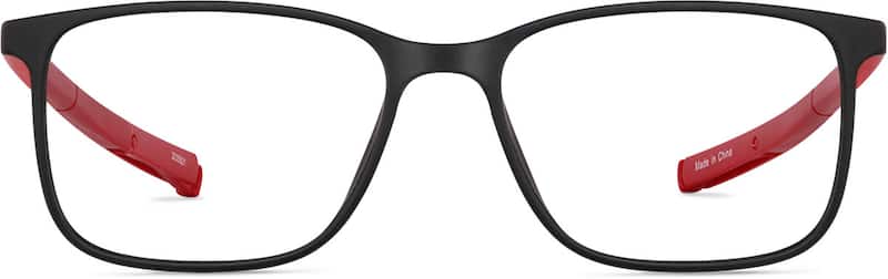 Black Kids' Rectangle Adjustable Glasses