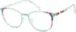 Angle view of Round Glasses 2035724 in Green thumbnail