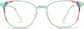 Front view of Round Glasses 2035724 in Green thumbnail