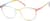 Angle view of Square Glasses 2035739 in Rainbow thumbnail