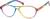 Angle view of Aviator Glasses 2035929 in Rainbow thumbnail