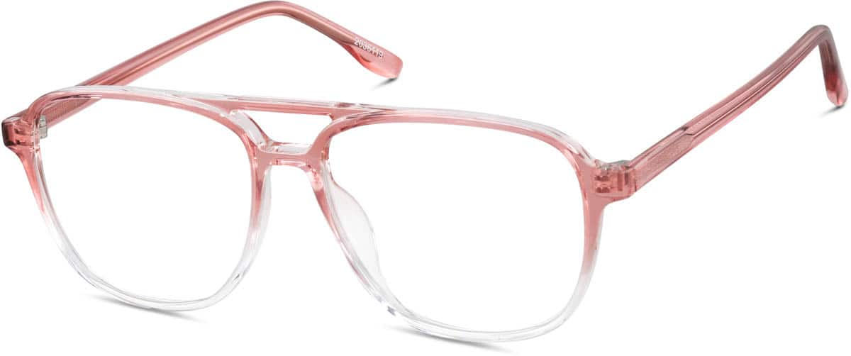 Angle view of Aviator Glasses 2036119 in Pink