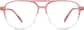 Front view of Aviator Glasses 2036119 in Pink thumbnail