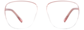 Front view of Aviator Glasses 2036119 in Pink thumbnail