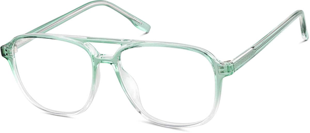 Angle view of Aviator Glasses 2036124 in Green