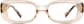 Front view of Rectangle Glasses 2036315 in Beige thumbnail