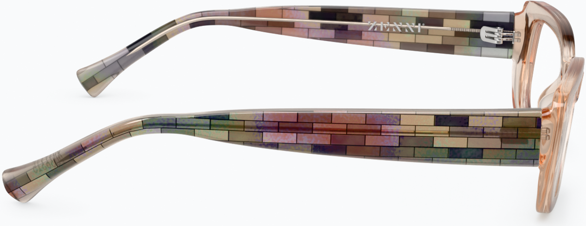 Side view of Rectangle Glasses 2036315 in Beige thumbnail