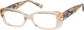 Angle view of Rectangle Glasses 2036315 in Beige thumbnail