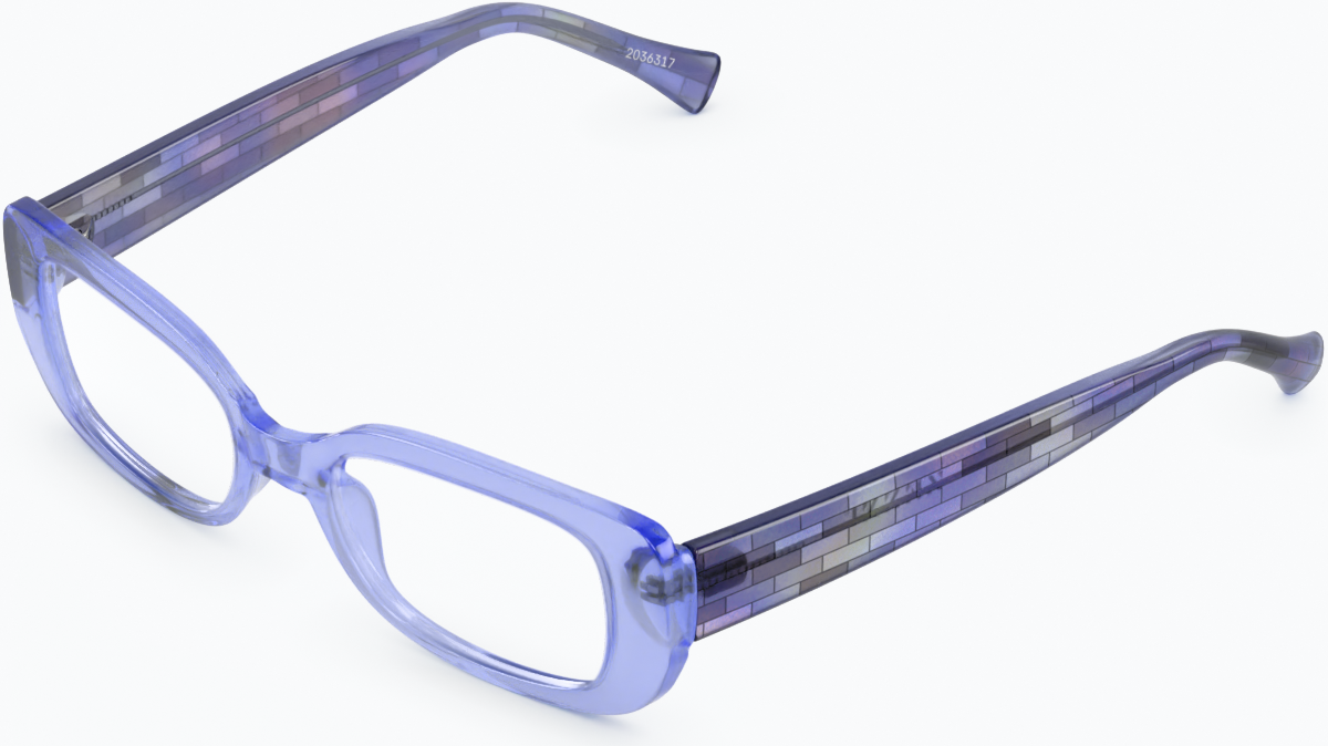 Angle view of Rectangle Glasses 2036317 in Purple thumbnail