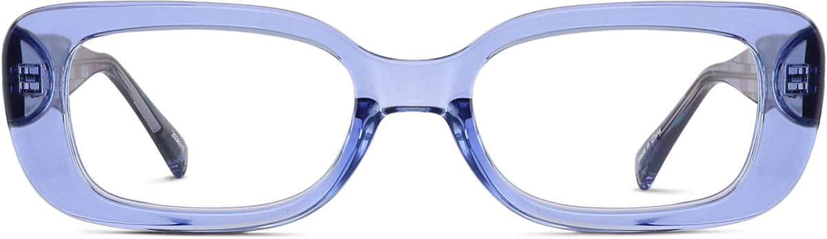 Front view of Rectangle Glasses 2036317 in Purple