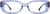 Front view of Rectangle Glasses 2036317 in Purple thumbnail