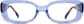 Front view of Rectangle Glasses 2036317 in Purple thumbnail