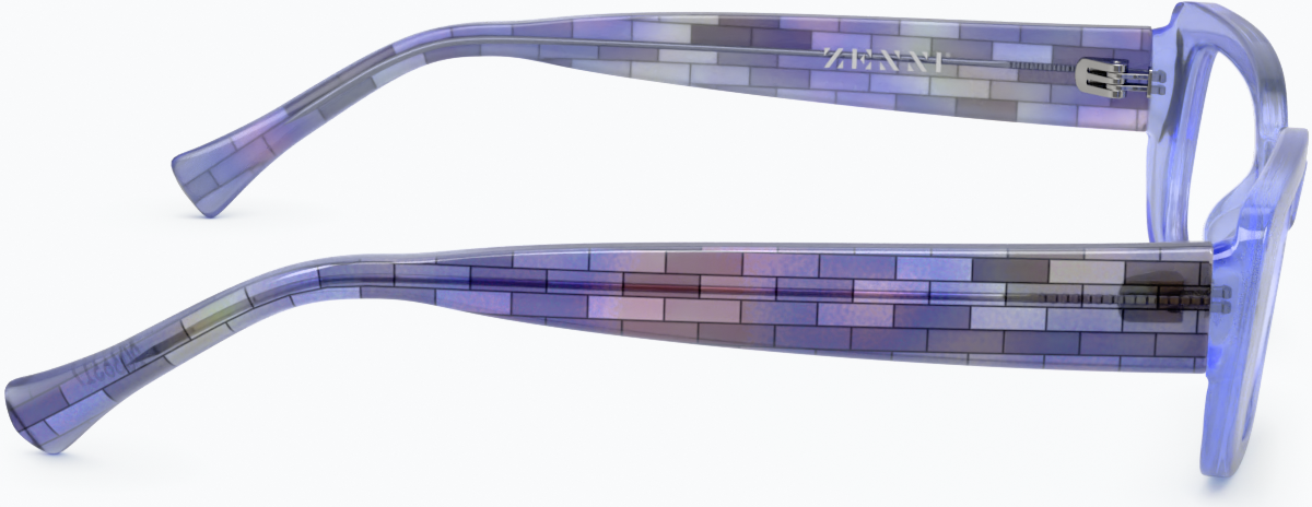 Side view of Rectangle Glasses 2036317 in Purple thumbnail
