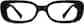 Front view of Rectangle Glasses 2036321 in Black thumbnail