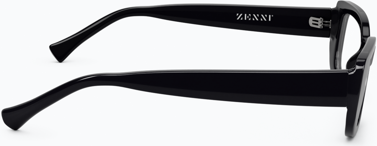 Side view of Rectangle Glasses 2036321 in Black thumbnail