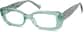 Angle view of Rectangle Glasses 2036324 in Green thumbnail