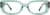 Front view of Rectangle Glasses 2036324 in Green thumbnail