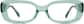 Front view of Rectangle Glasses 2036324 in Green thumbnail