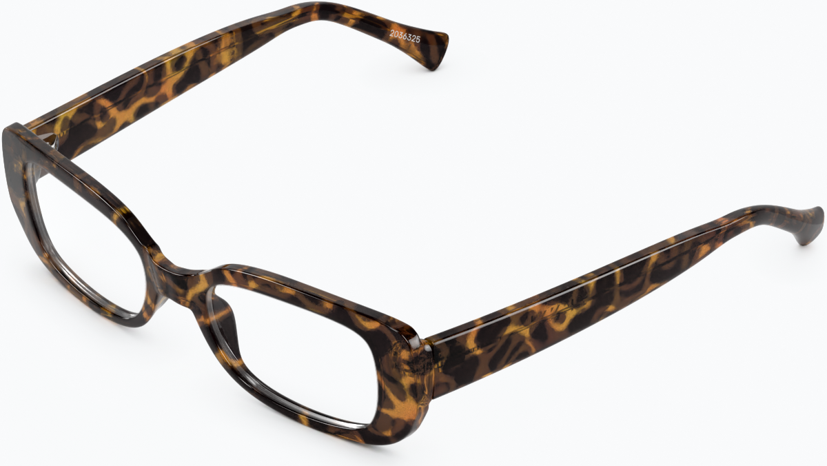 Angle view of Rectangle Glasses 2036325 in Tortoiseshell thumbnail